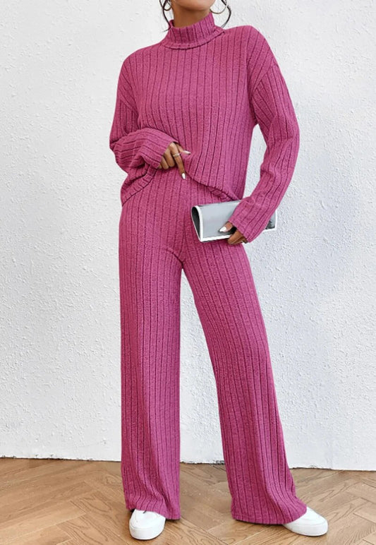 Elena | Pantaloni e dolcevita in maglia da donna